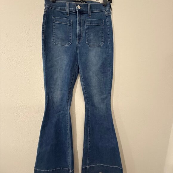 Veronica Beard Sheridan Exaggerated Flare jeans Airway wash size 29 bell bottom - Picture 2 of 7